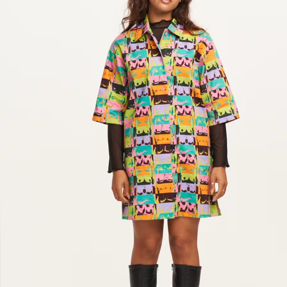 Lucy & Yak Multicolor Graphic Mini Dress